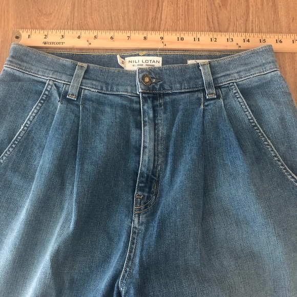 NWOT $425 Nili Lotan Flora High Waist Trouser Jeans in Faded Wash - 29 Regular! - Picture 8 of 8